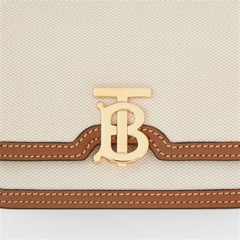 burberry mini two-tone canvas and leather tb bag|thomas burberry monogram clasp.